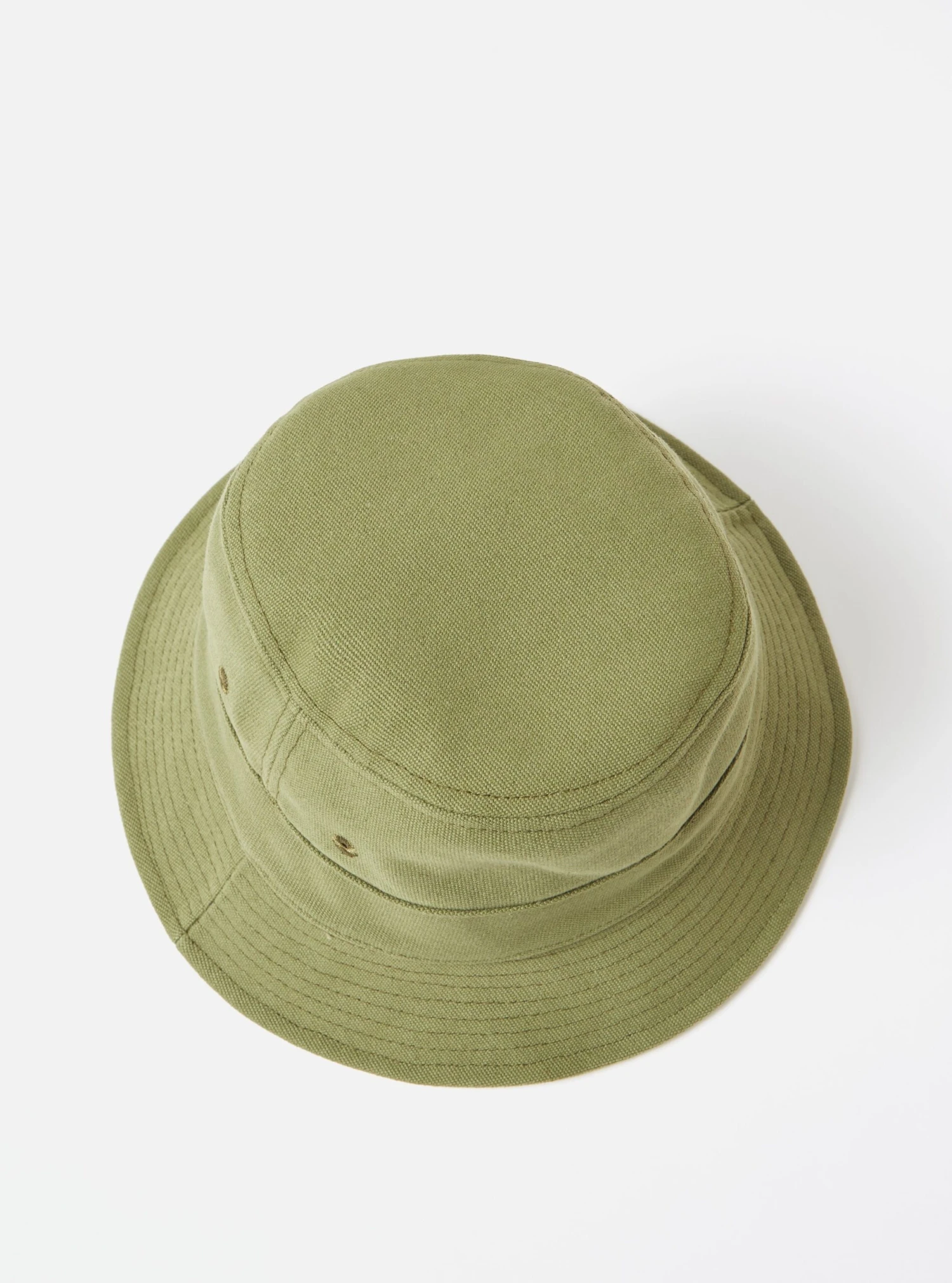 Universal Works Bucket Hat In Green Canvas - Image 3