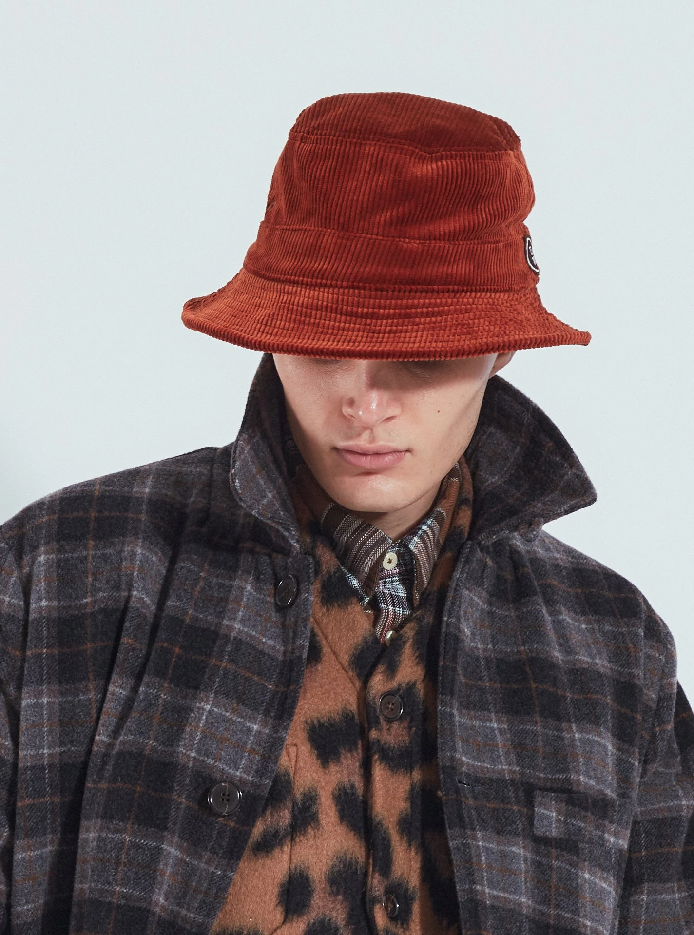 Universal Works Bucket Hat In Rust Brisbane Cord - Image 5