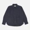 Universal Works Travail Overshirt In Navy Nebraska Cotton