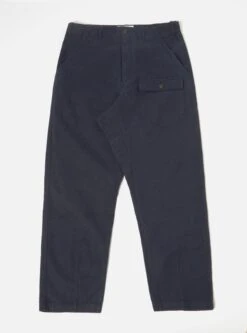 Universal Works Peacenik Pant In Navy Nebraska Cotton