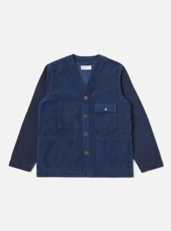 Universal Works Cabin Jacket In Indigo Corduroy/Soft Twill