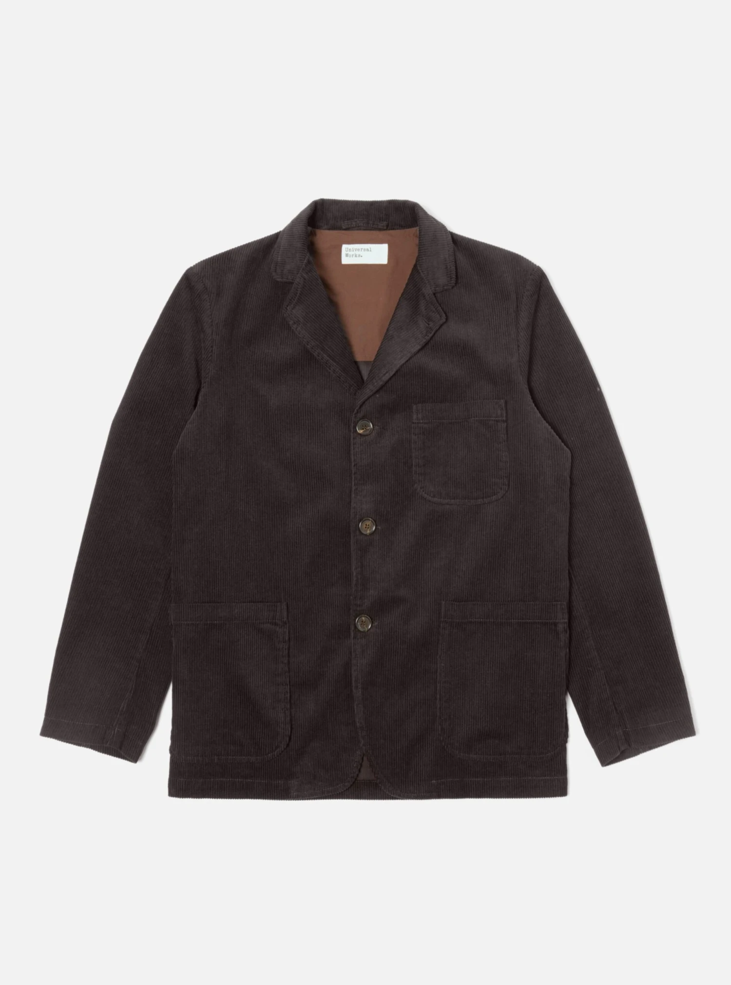 Universal Works Three Button Jacket In Licorice Cord - Image 2