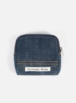 Universal Works Coin Pouch In Indigo Denim