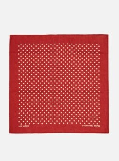 Universal Works Pocket Square In Red Classic Dot