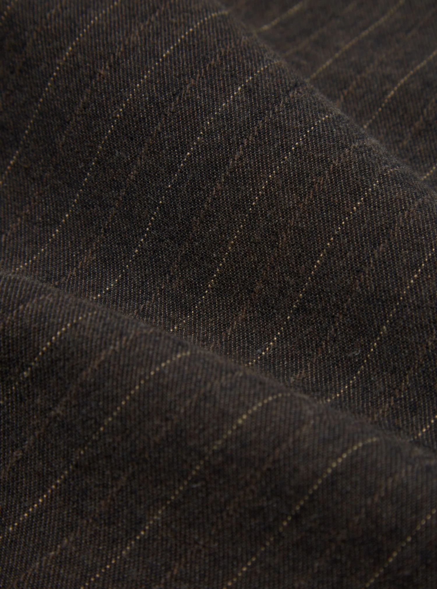 Universal Works Five Pocket Jacket In Brown Italian Pinstripe - Image 7