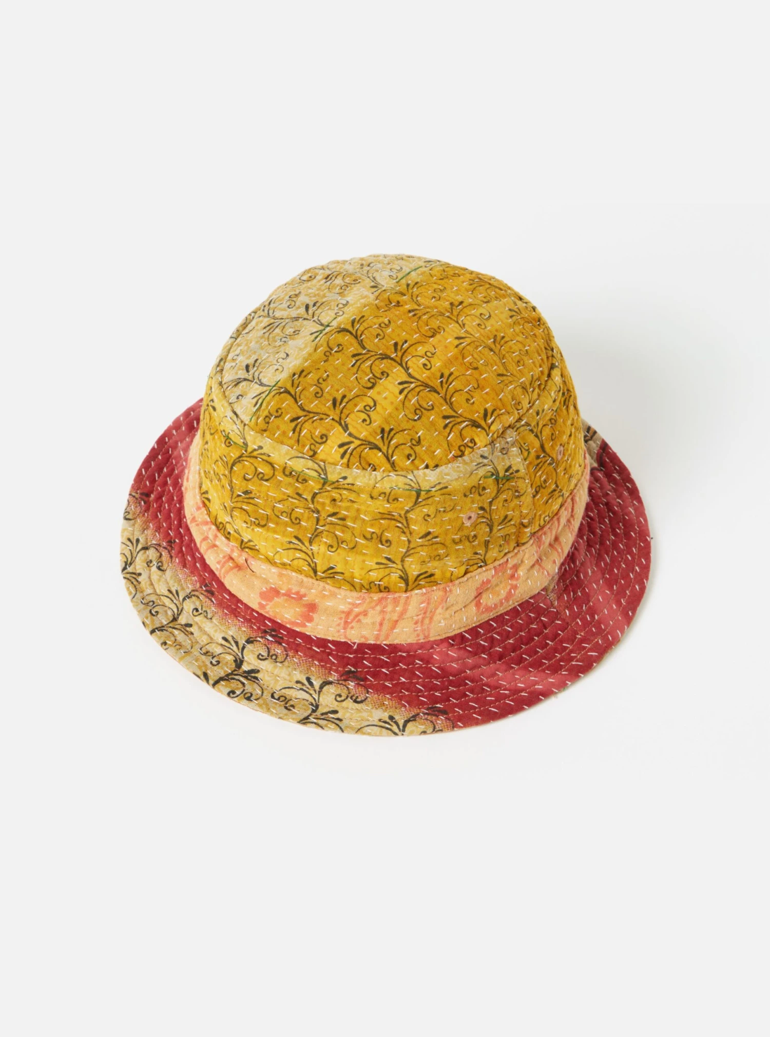 Universal Works Kantha Patchwork Bucket Hat #10 - Large. - Image 2