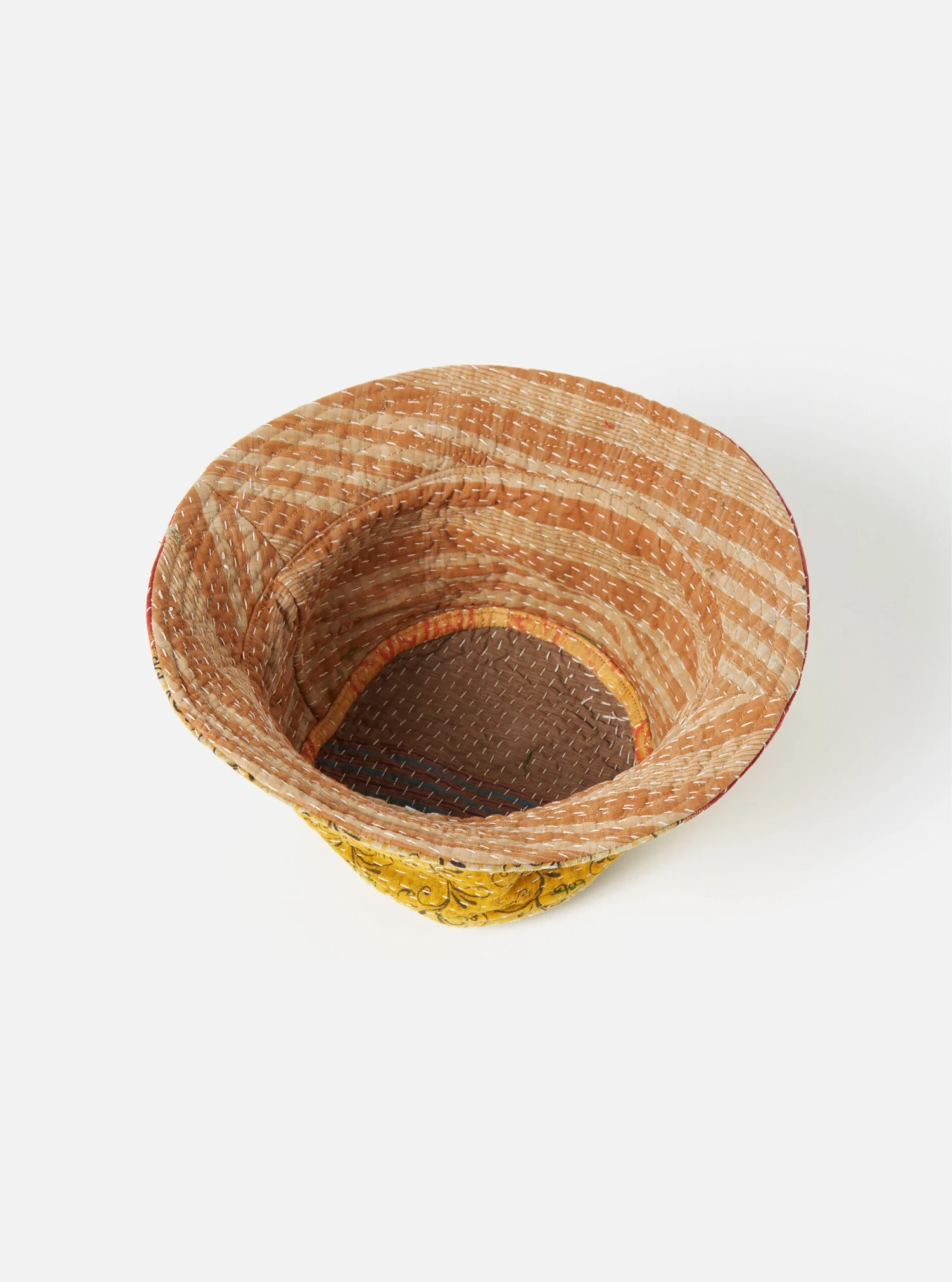 Universal Works Kantha Patchwork Bucket Hat #10 - Large. - Image 4