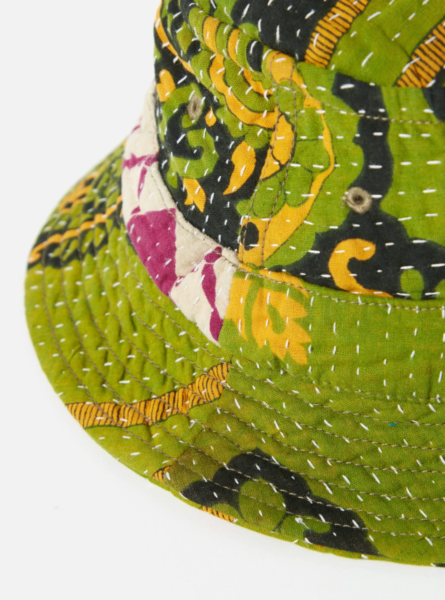 Universal Works Kantha Patchwork Bucket Hat #17 - Small. - Image 3