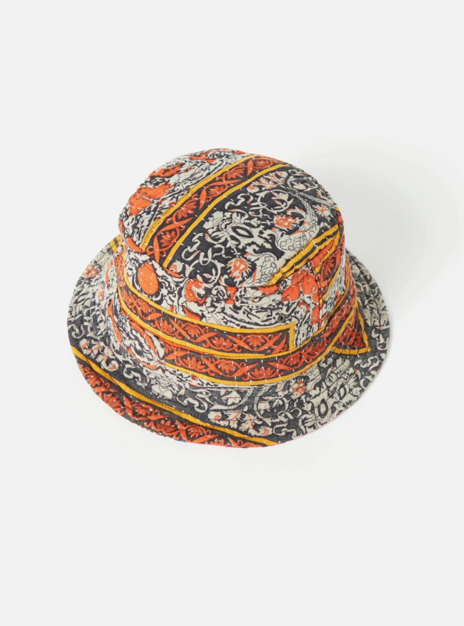 Universal Works Kantha Patchwork Bucket Hat #20 - Small. - Image 2