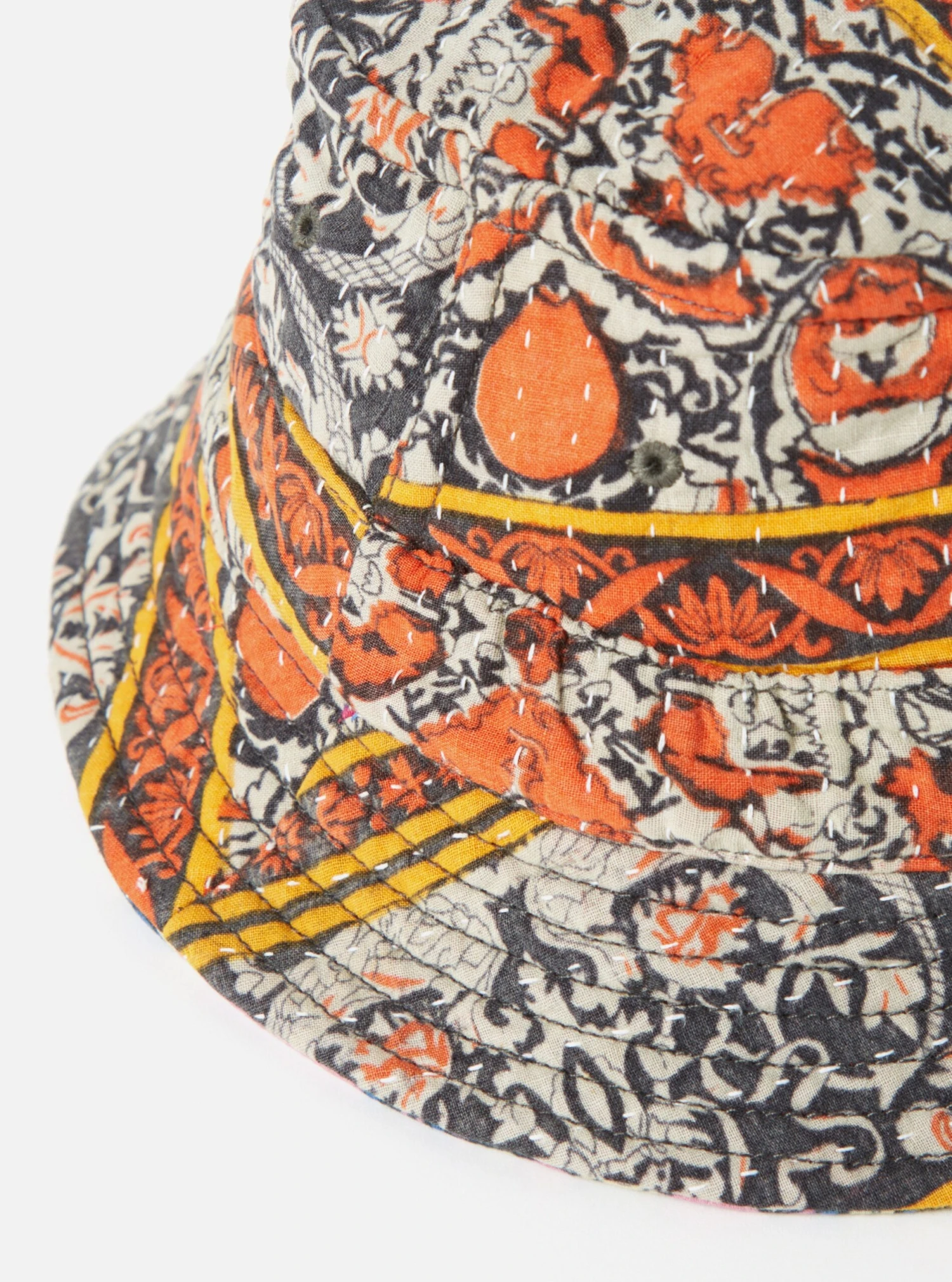 Universal Works Kantha Patchwork Bucket Hat #20 - Small. - Image 3