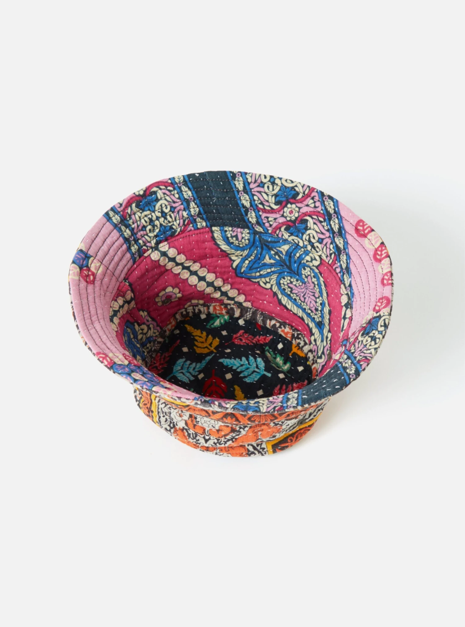 Universal Works Kantha Patchwork Bucket Hat #20 - Small. - Image 4