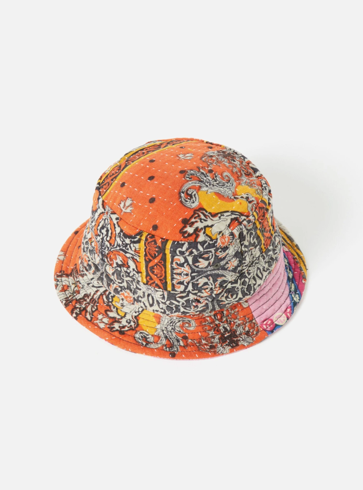Universal Works Kantha Patchwork Bucket Hat #25 - Small. - Image 2