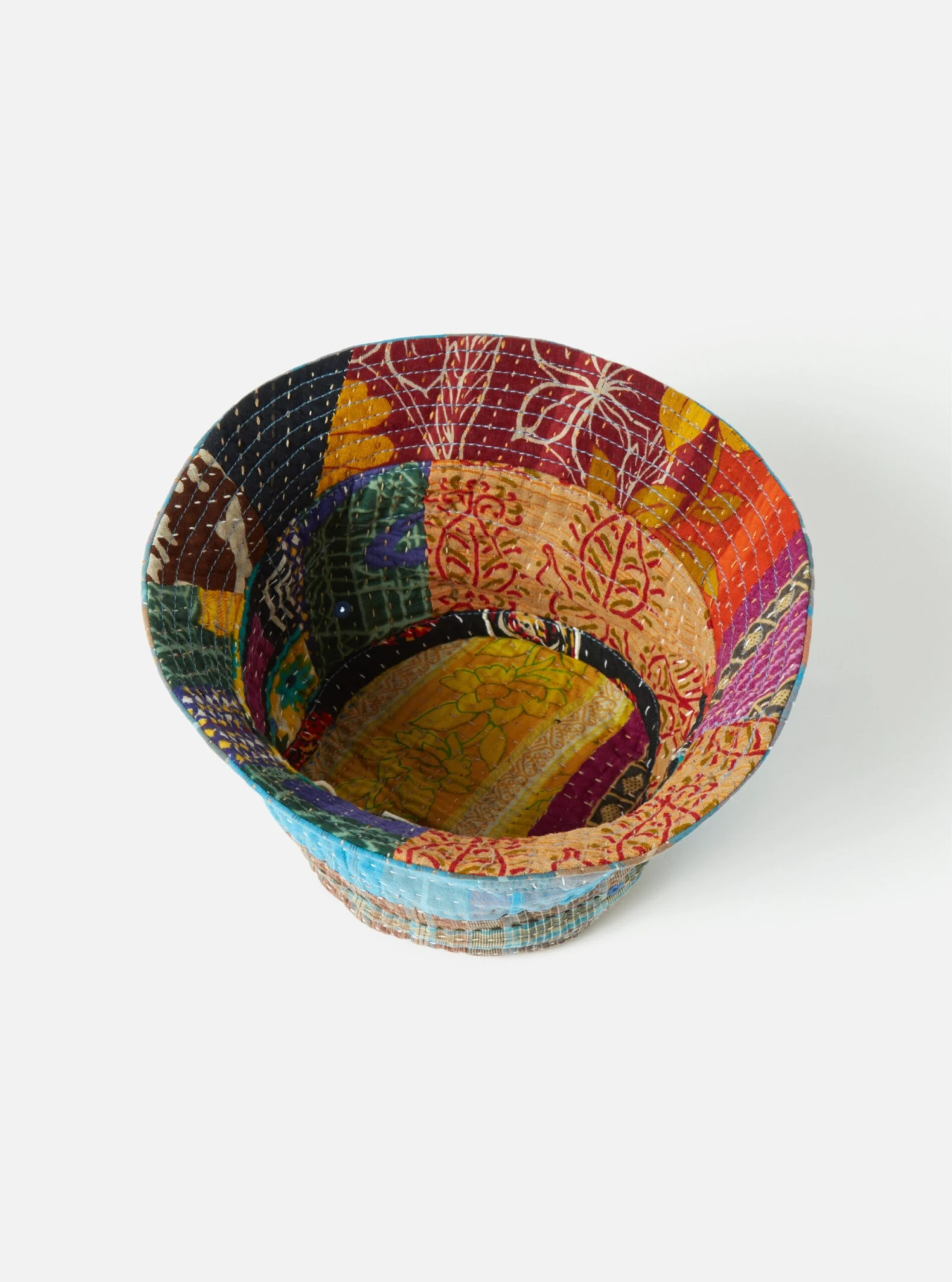 Universal Works Kantha Patchwork Bucket Hat #32 - Medium. - Image 4