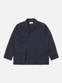 Universal Works Jungle Jacket In Navy Recycled Washed Nylon