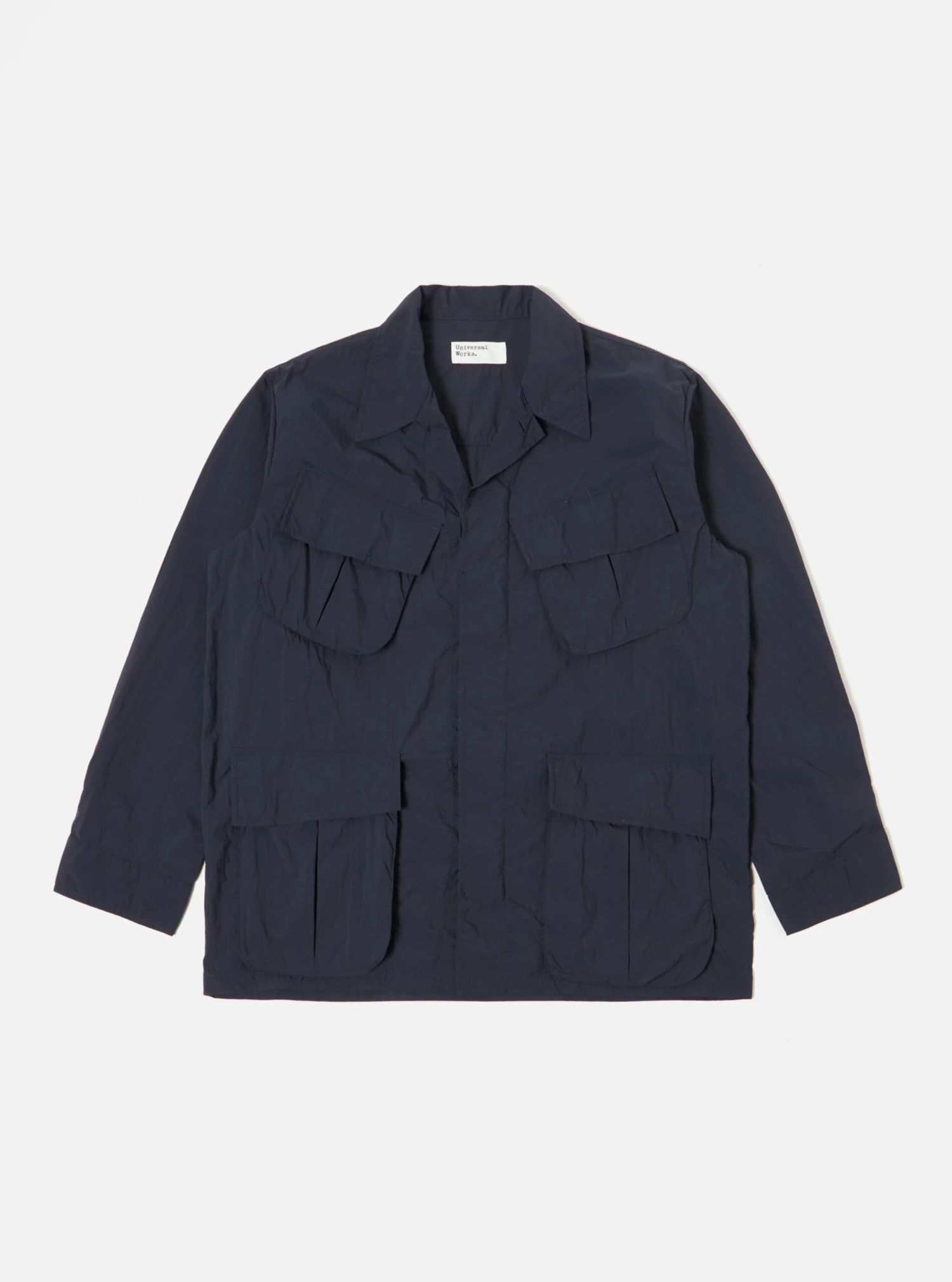 Universal Works Jungle Jacket In Navy Recycled Washed Nylon