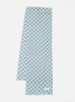 Universal Works Patterned Scarf In Grey Wool Pashmina