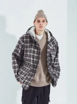 Universal Works Stayout Jacket In Grey Cortina Tweed