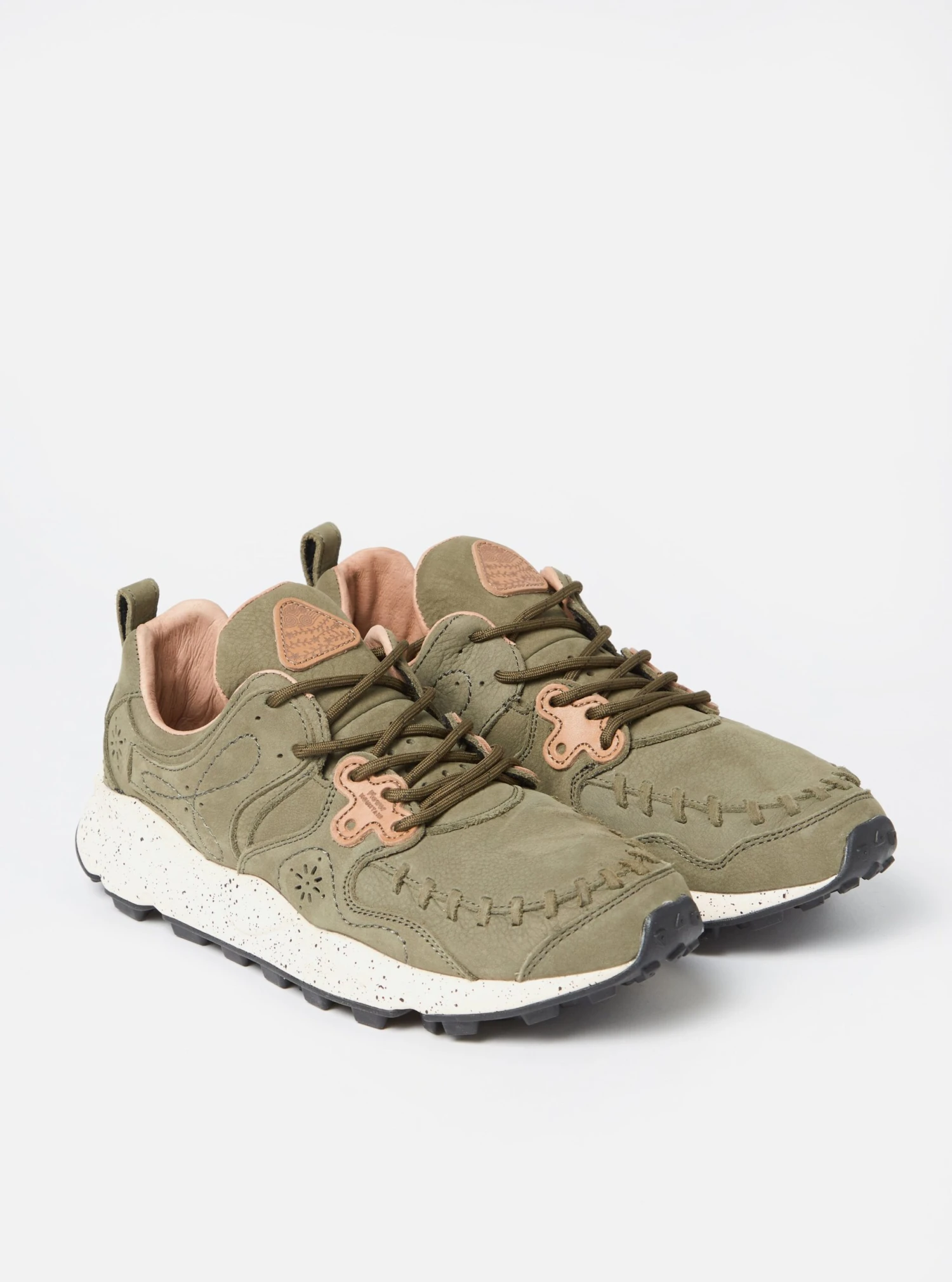 Flower Mountain Yamano Man In Military Olive Nubuck Leather - Image 4