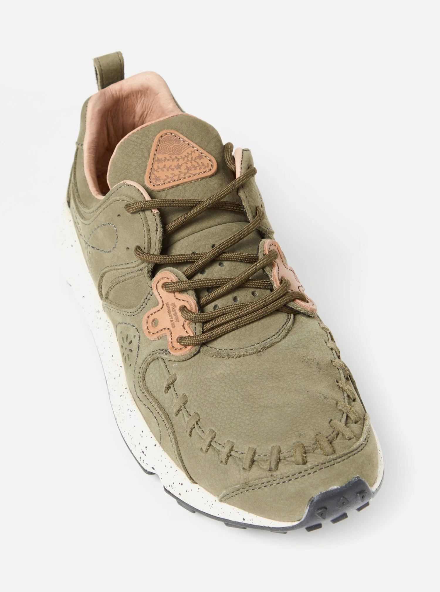 Flower Mountain Yamano Man In Military Olive Nubuck Leather - Image 2
