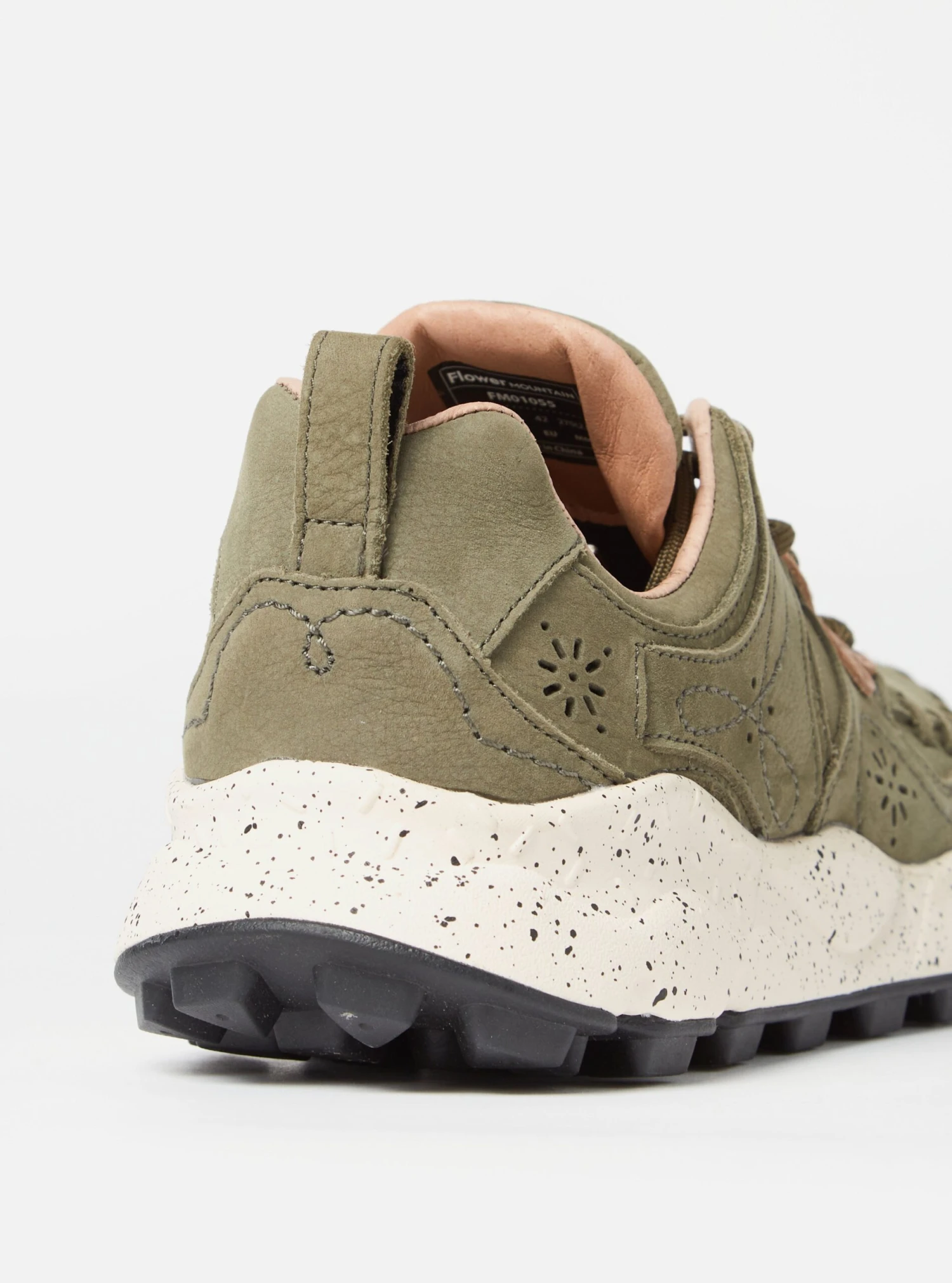 Flower Mountain Yamano Man In Military Olive Nubuck Leather - Image 3