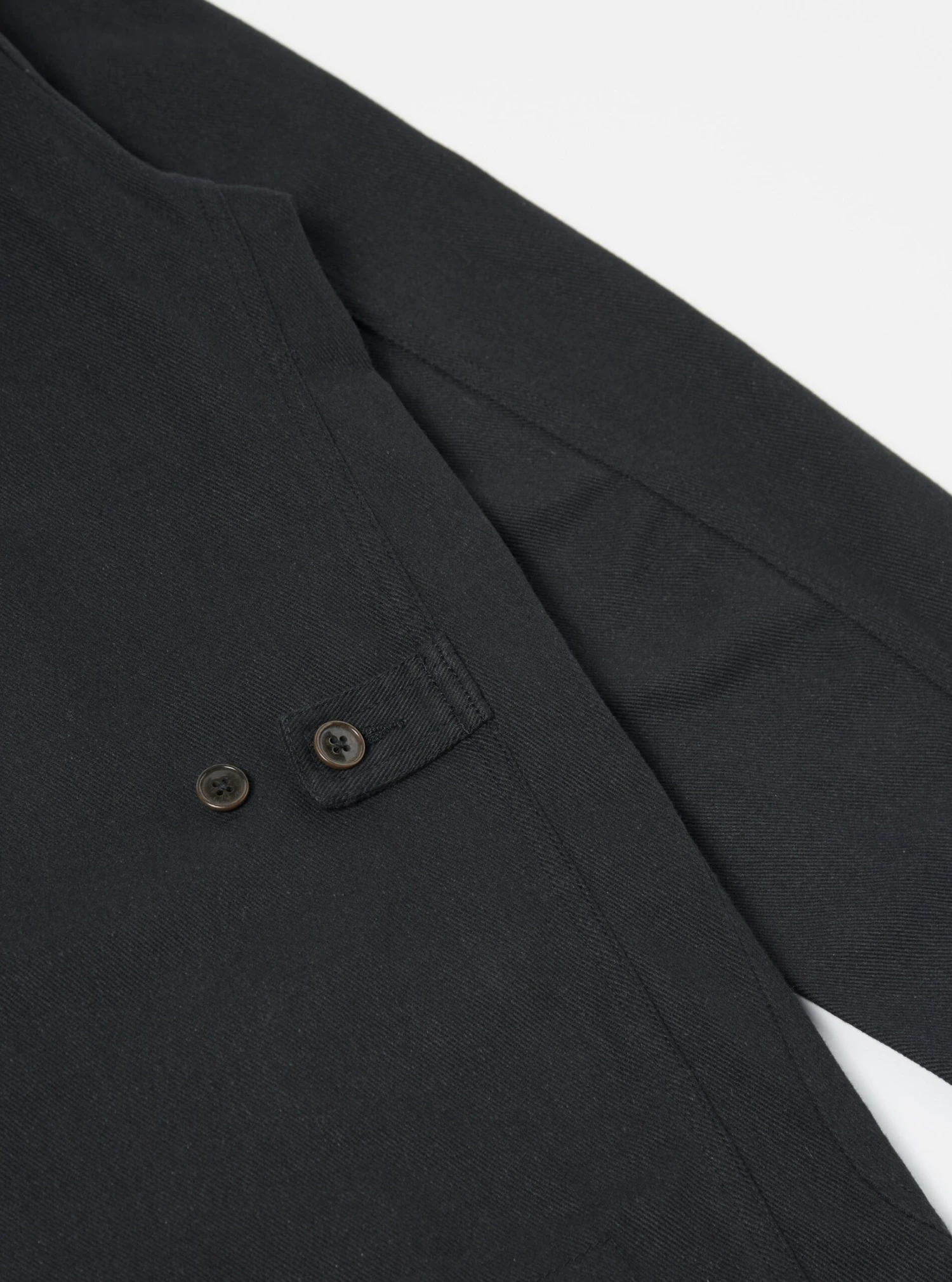 Universal Works Five Pocket Jacket In Black Winter Twill - Image 6