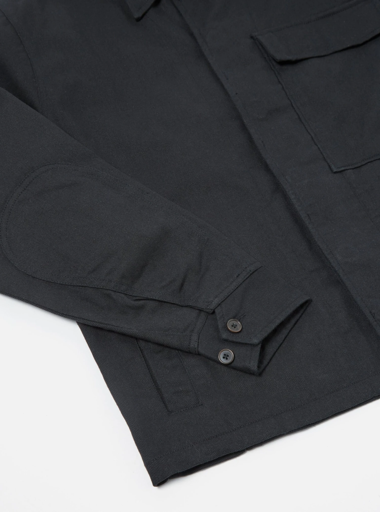 Universal Works Cruiser Jacket In Black Winter Twill - Image 4