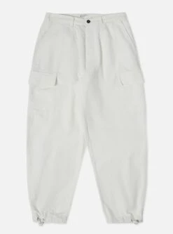 Universal Works Loose Cargo Pant In Ecru Lightweight Moleskin