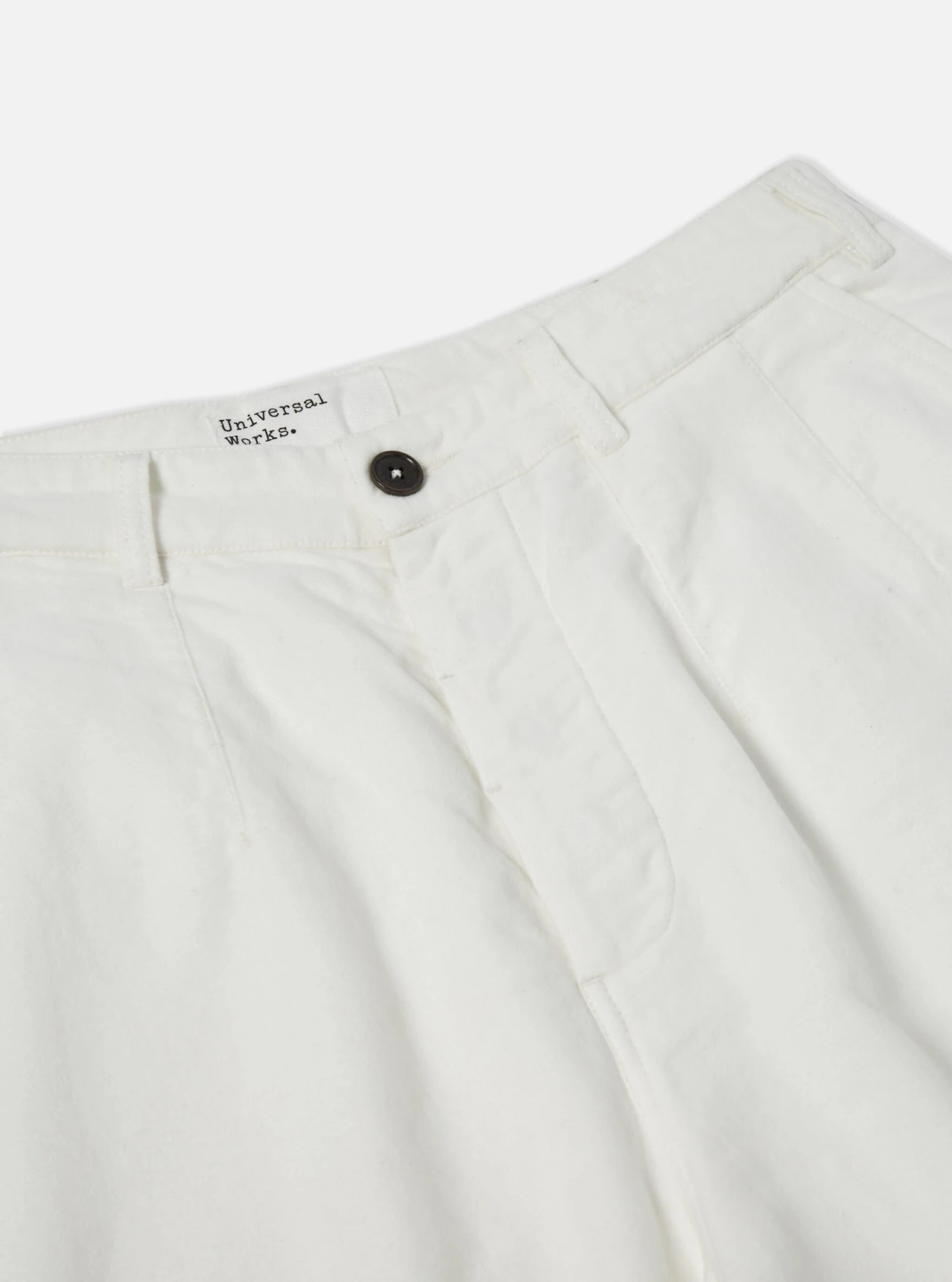 Universal Works Loose Cargo Pant In Ecru Lightweight Moleskin - Image 3