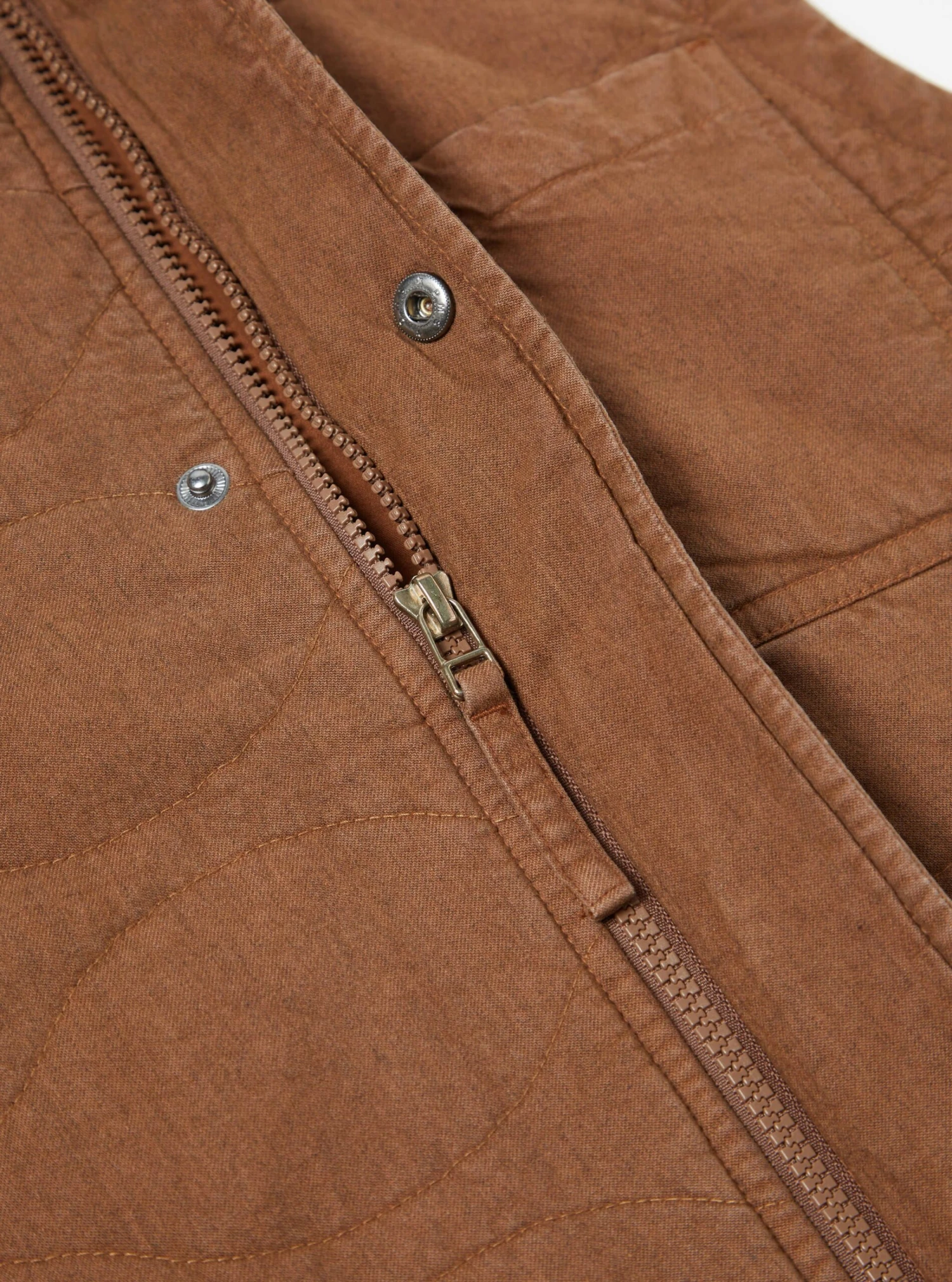Universal Works Carlton Gilet In Brown Marl Twill - Image 4