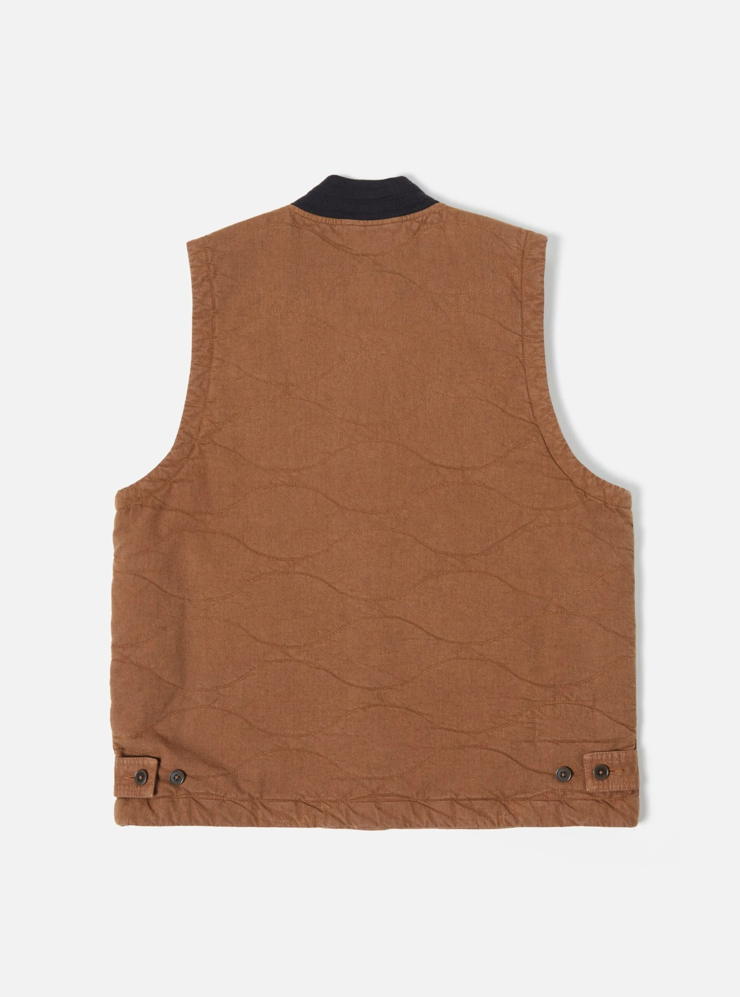 Universal Works Carlton Gilet In Brown Marl Twill - Image 2