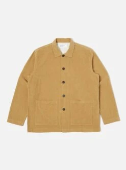 Universal Works Easy Overshirt In Camel Lightweight Moleskin