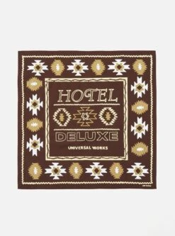 Universal Works Hotel Deluxe Bandana In Brown Cambric