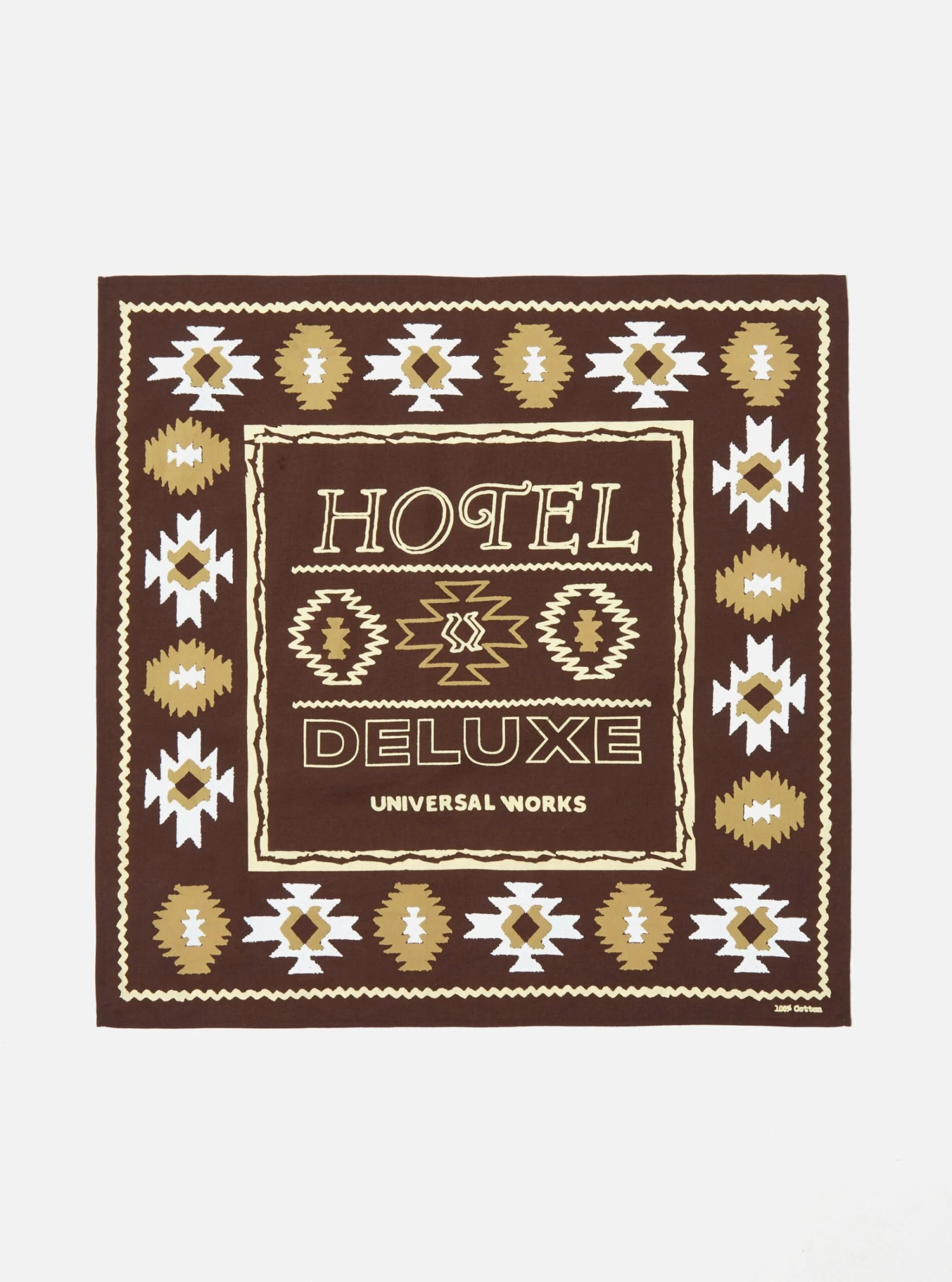 Universal Works Hotel Deluxe Bandana In Brown Cambric