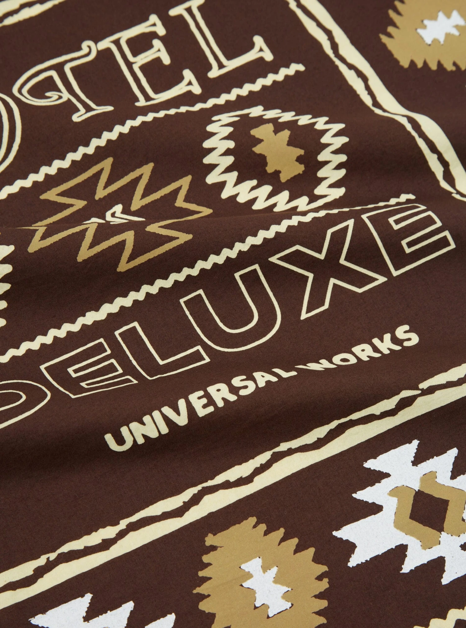 Universal Works Hotel Deluxe Bandana In Brown Cambric - Image 4