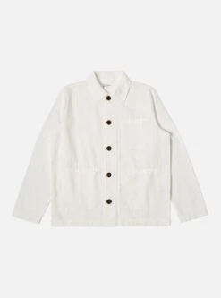 Universal Works Field Jacket In Ecru Italian Herringbone Cotton