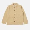 Universal Works Field Jacket In Sand Italian Herringbone Cotton