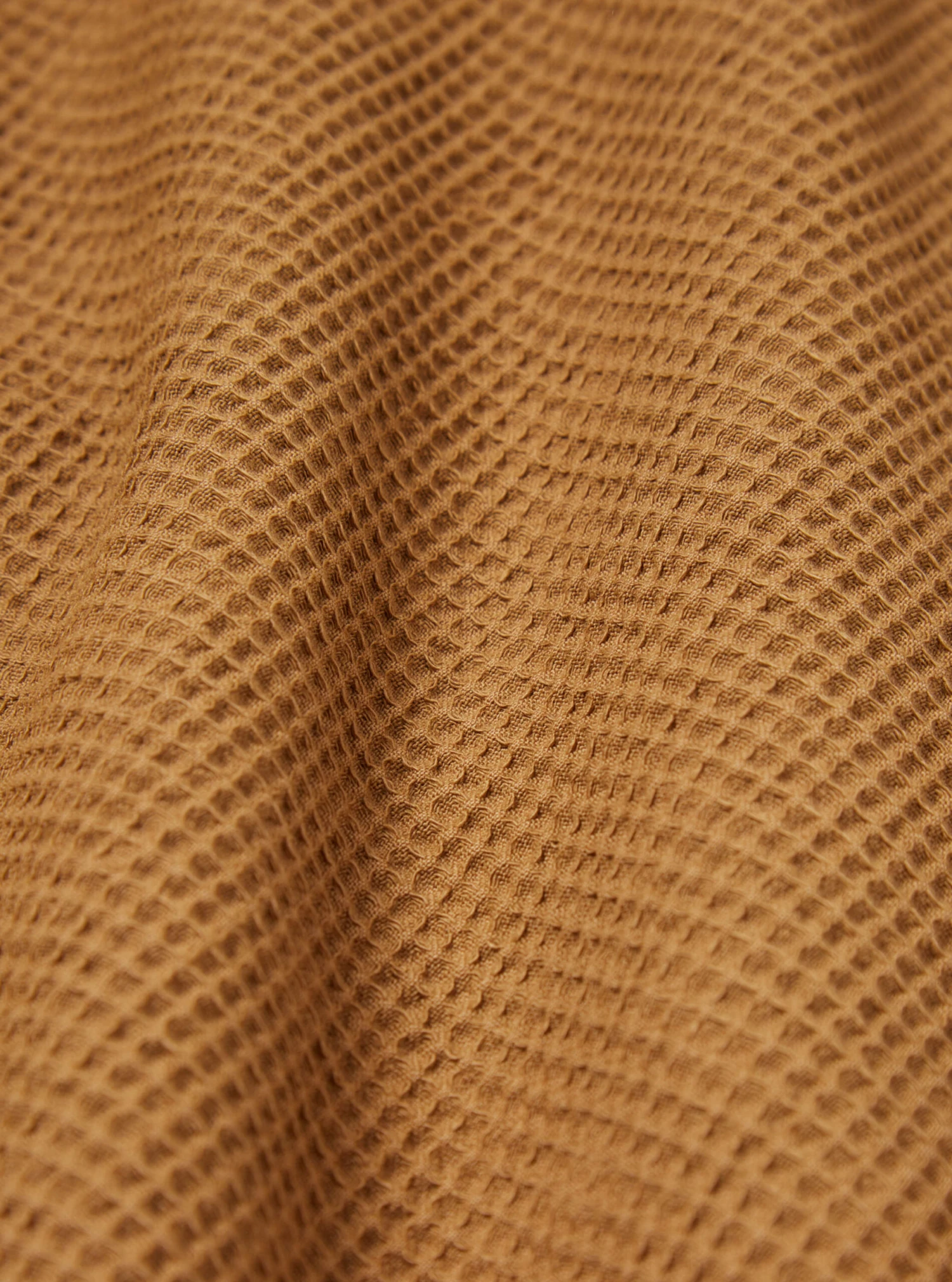 Universal Works Beach Short In Bronze Japanese Waffle - Image 6