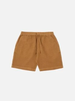 Universal Works Beach Short In Bronze Japanese Waffle