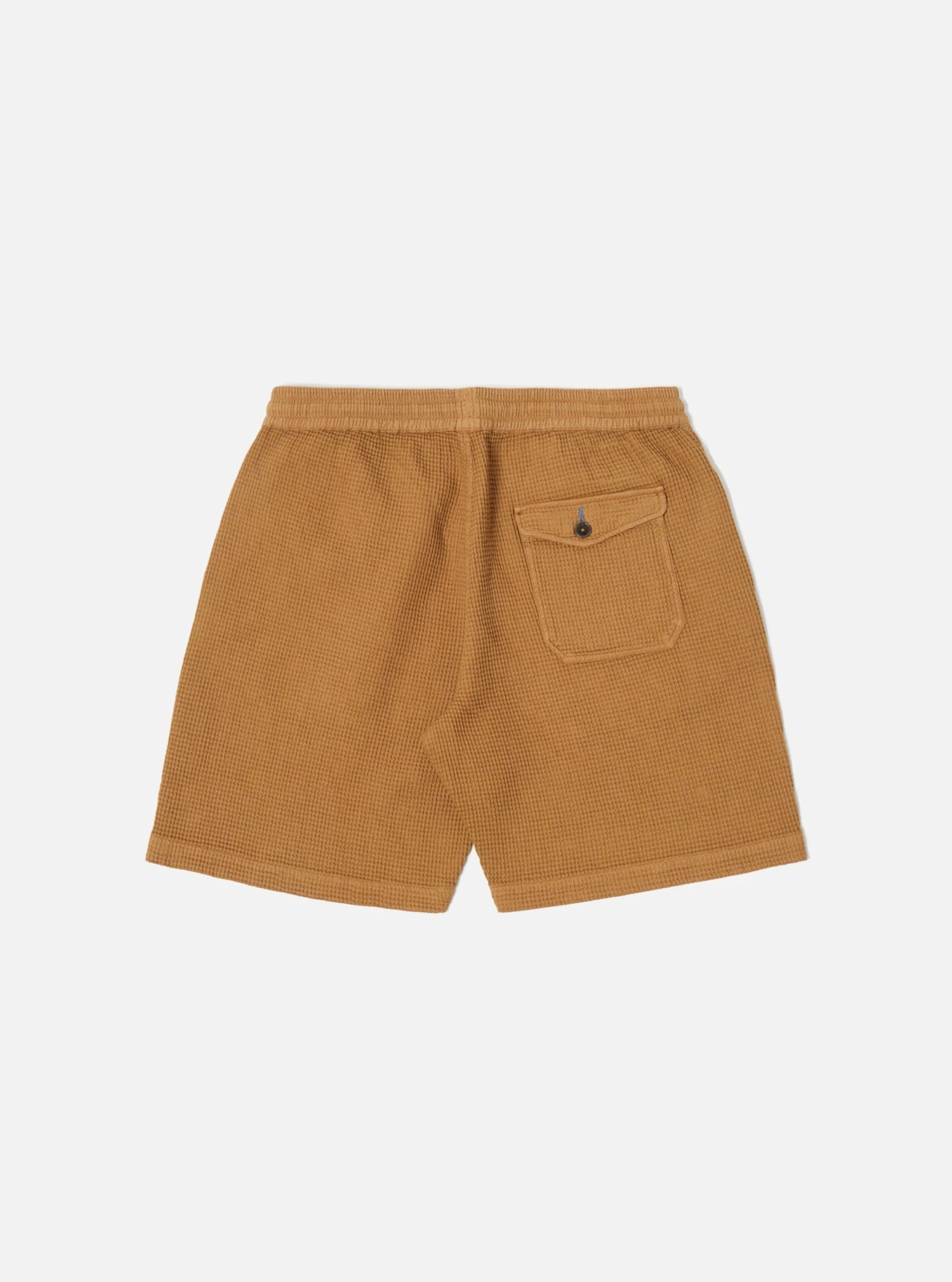 Universal Works Beach Short In Bronze Japanese Waffle - Image 2