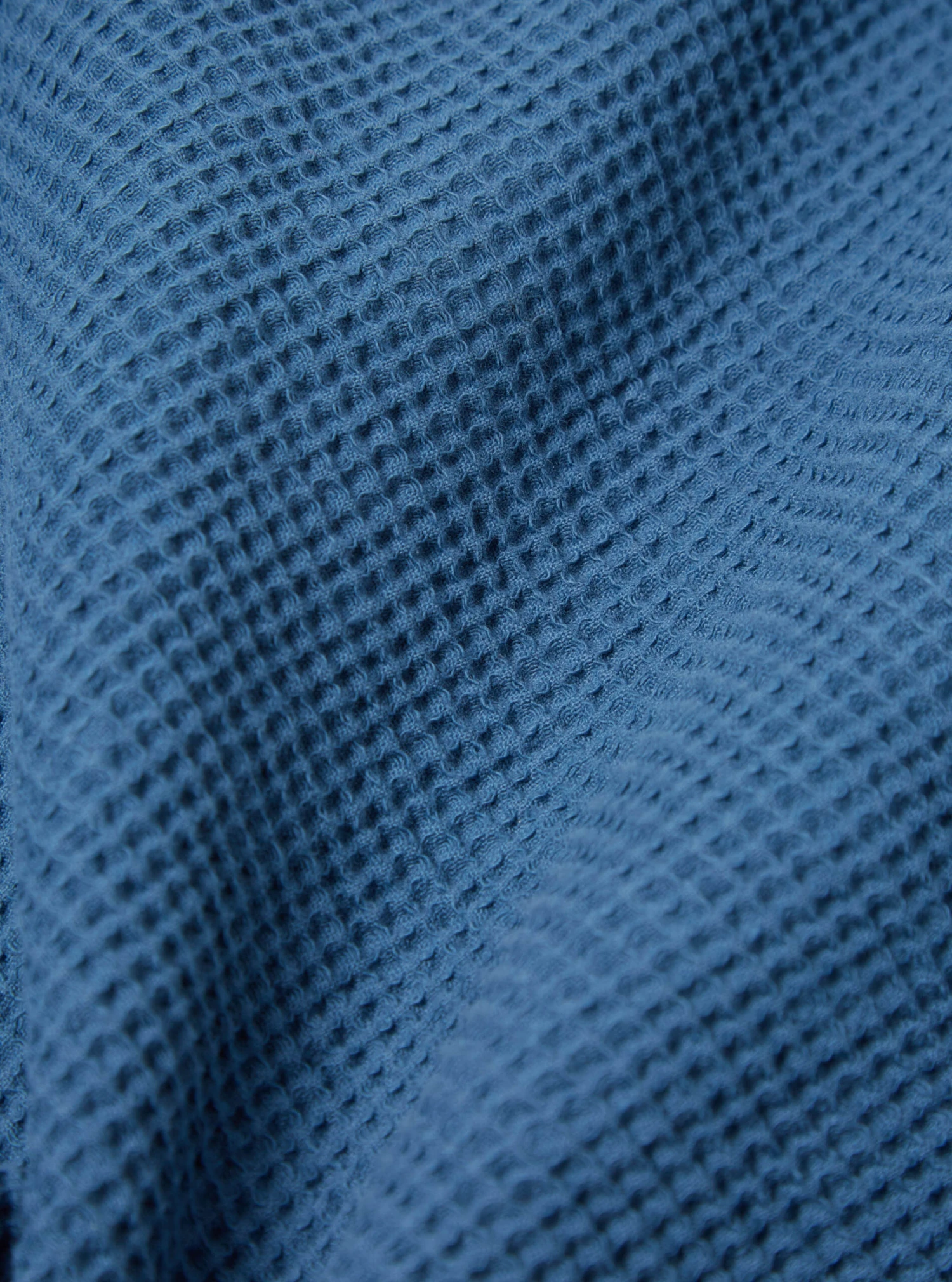 Universal Works Beach Short In Faded Blue Japanese Waffle - Image 5