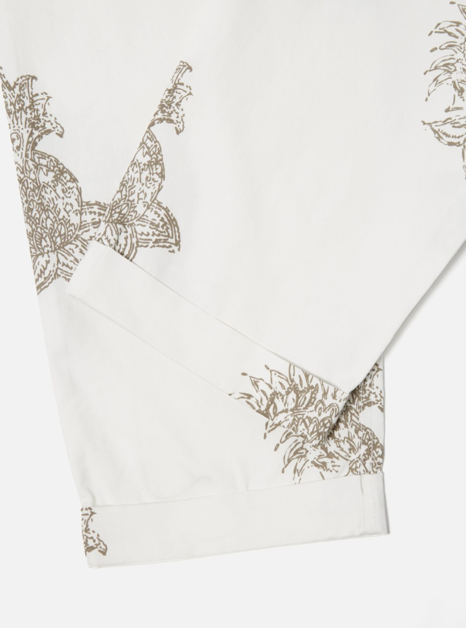 Universal Works RB Chino In Ecru Block Flower Twill - Image 5