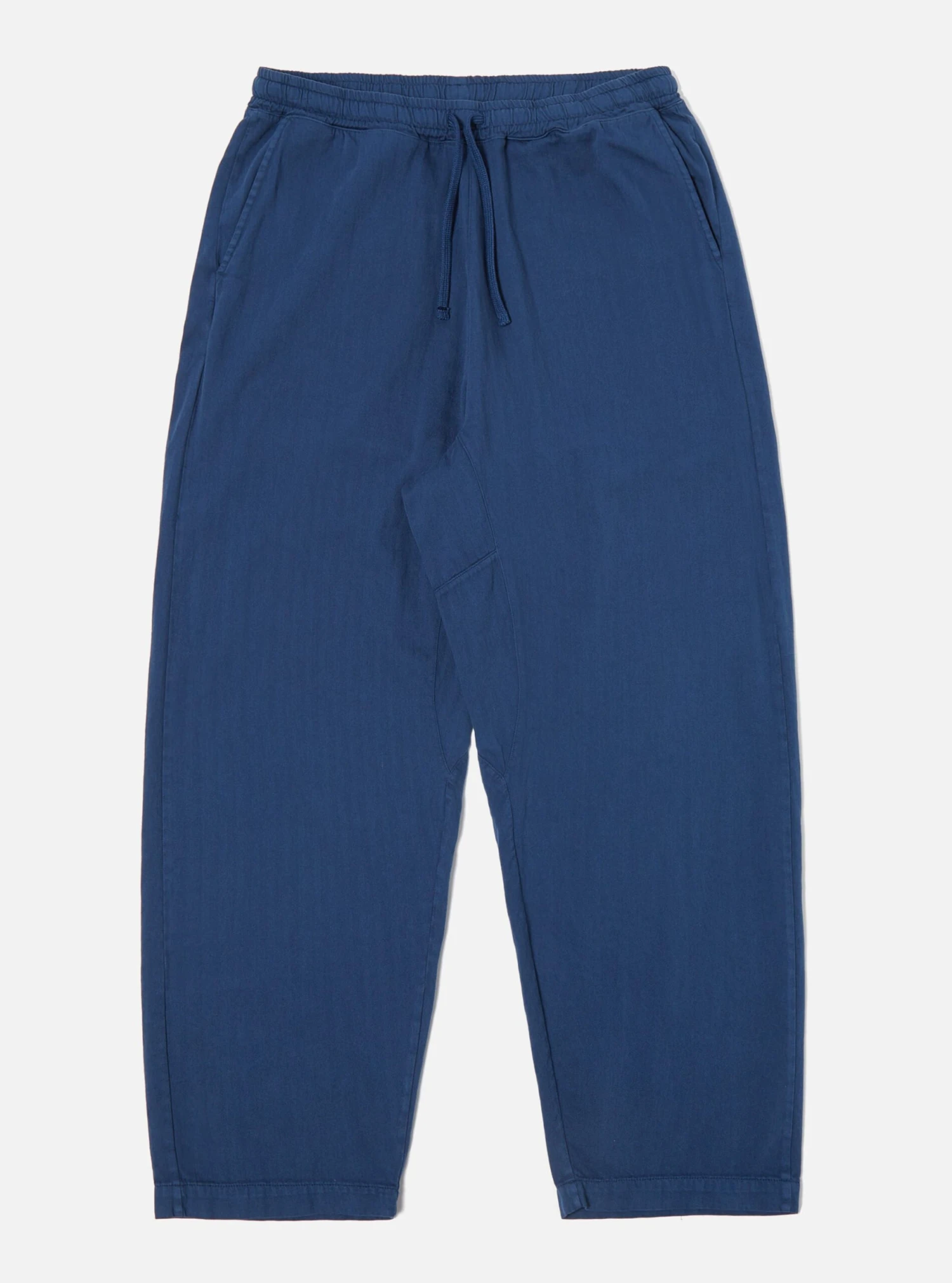 Universal Works Braga Pant In Washed Navy Italian Herringbone Cotton