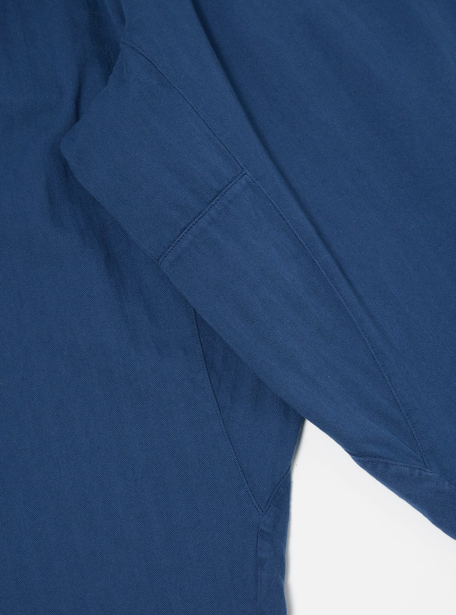 Universal Works Braga Pant In Washed Navy Italian Herringbone Cotton - Image 5