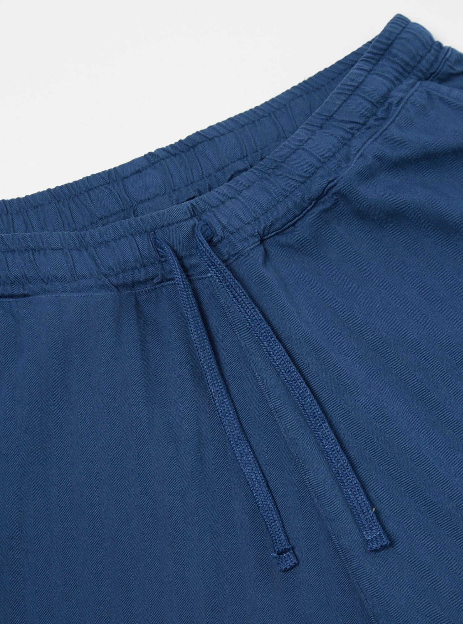 Universal Works Braga Pant In Washed Navy Italian Herringbone Cotton - Image 3