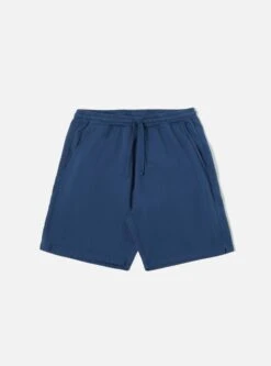 Universal Works Lumber Short In Washed Navy Italian Herringbone Cotton
