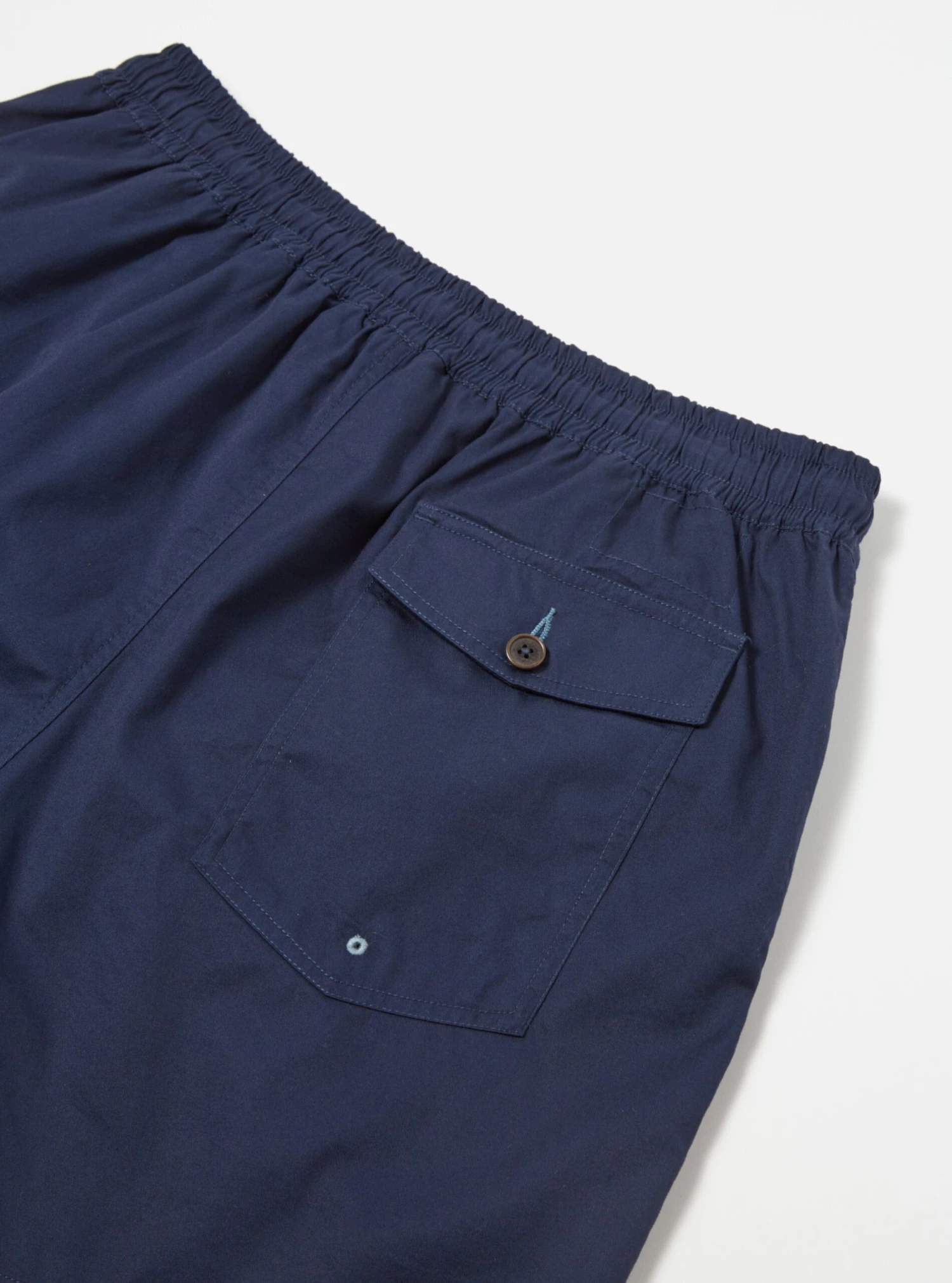 Universal Works Action Short In Navy Fine Twill - Image 4