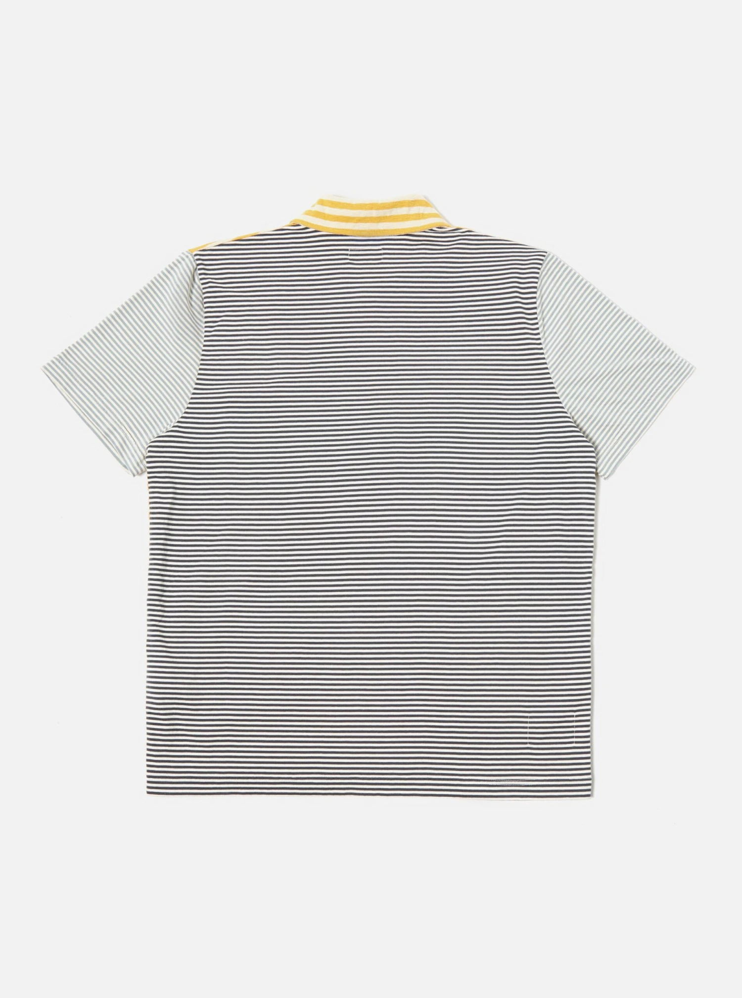 Universal Works Newlyn Polo In Ecru/Mustard Dead Stock Jersey - Image 2