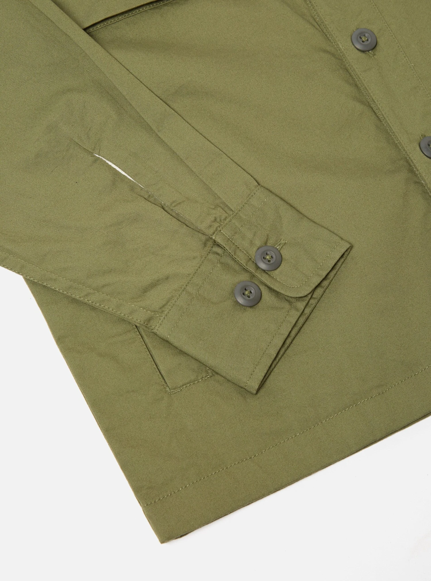 Universal Works Parachute Shirt In Olive Fine Twill - Image 7