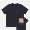 Universal Works Print Tee In Navy Fruit Juice Jersey