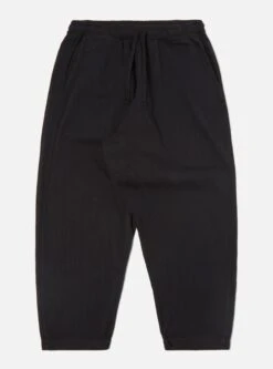 Universal Works Braga Pant II In Black Italian Herringbone Cotton